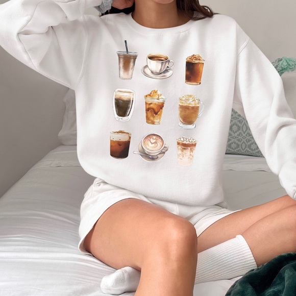 Coffee Lover Cute Cozy Sweatshirt - Picture 3 of 8